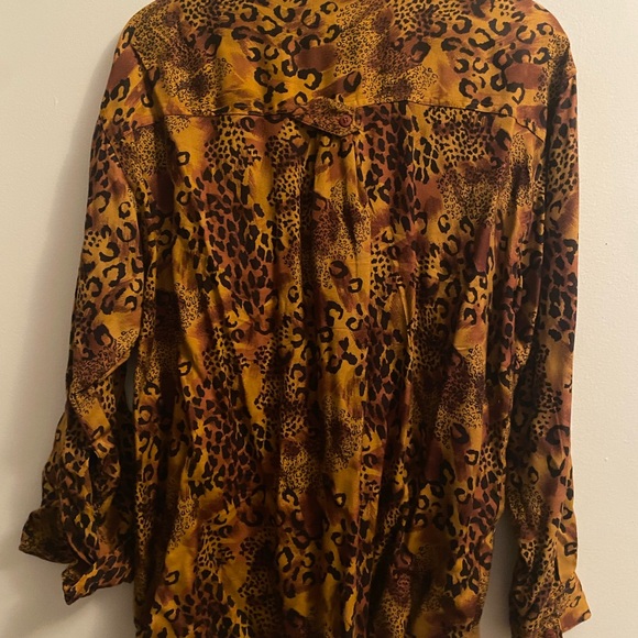 Vintage leopard print oversized shirt - Picture 2 of 3